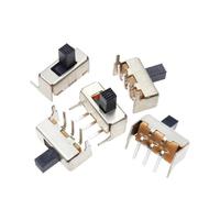 POWTAXBJGD 10PCS SS12F23 SS12F23VG5 0.5A 50V Interruttore a levetta 3PIN 1P2T 90 gradi curvo ago scorrevole maniglia alta 5 mm