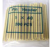 POWTAXBJGD 200 pz/lotto 2,54 mm giallo 40pins singola fila maschio 1x40 pin di rame pin header striscia