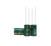 POWTAXBJGD Condensatori 100pcs 10v1500uf ad alta frequenza bassa resistenza alimentatore di commutazione condensatore elettrolitico in alluminio 1500UF10V 10x13 10x17 (Dimensioni: 10v1500uf 10x13)