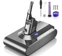 Powtree Batteria per Dyson V8, batteria di ricambio per Dyson SV10 compatibile con aspirapolvere V8 Absolute Animal Fluffy Motörhead Exclusive Total Clean 215681 (2 filtri + 1 cacciavite + 3 viti + 1