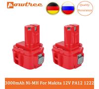 Powtree per batteria di ricambio Makita PA12 Ni-MH per elettroutensili Makita 12V 3000mAh Bateria 1220 1222 1235 1233S 6271D
