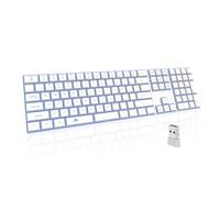 POWZAN Tastiera wireless retroilluminata - Bianco