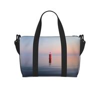 Powzjzw Beacon at Sea Borsone da viaggio Weekender Carry On Tote Bags per donne Borse da ospedale per lavoro e consegna Borsa per bagagli durante la notte, Nero , Taglia unica