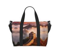 Powzjzw - Borsone da viaggio con scritta "The Great Wall", borsa da viaggio da donna, borsa da ospedale per lavoro e consegna durante la notte, Nero , Taglia unica