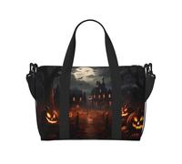 Powzjzw - Borsone da viaggio per la vigilia di tutti i doni Borsa da viaggio Weekender Carry On Tote Bags per donne Borse da ospedale per lavoro e consegna Borsa per bagagli durante la notte, Nero ,