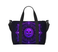 Powzjzw Ghost Face in ragnatela borsone da viaggio Weekender Carry On Tote Bags per donne borse da ospedale per lavoro e consegna borsa per bagagli durante la notte, Nero , Taglia unica