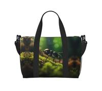Powzjzw King of Ants Borsone da viaggio Weekender Carry On Tote Bags per donne Borse da ospedale per lavoro e consegna Borsa per bagagli durante la notte, Nero , Taglia unica