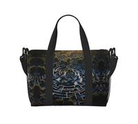 Powzjzw Labyrinth Borsone da viaggio Weekender Carry On Tote Bags per donne Borse da ospedale per lavoro e consegna Borsa per bagagli durante la notte, Nero , Taglia unica