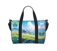 Powzjzw Peak Building Travel Duffle Bag Weekender Carry On Tote Bags per donne Borse da ospedale per lavoro e consegna Borsa per bagagli durante la notte, Nero , Taglia unica