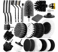 POWZOO 24 Pezzi Spazzole per Trapano,Spazzola per Trapano,Spazzola per la Pulizia Delle Fessure,Spazzola di Pulizia Multifunzionale per Pulizia adatto per Cucina, Auto, Bagno, Piastrelle, Bicchiere.