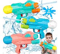 POWZOO Pistola ad Acqua per Bambini e Adulti,3 Pack,250ML Giocattolo a Lungo Raggio da 6-8m, per ragazzi e ragazze,piscina, spiaggia,Estivi All'aperto Giocattoli.