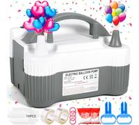 POWZOO Pompa per Palloncini Elettrica,220V-240V 600 WGonfia Palloncini Elettrico,con Accessori Decorativi,2 modalità di gonfiaggio,Gonfiatore Palloncino,per Decorazione Natale,Compleanno,Matrimonio.