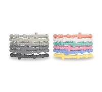 Poxtex Braccialetto con croce in silicone, braccialetto religioso in gomma, regalo di San Valentino cattolico cristiano, per uomini, bambini, donne e bambini, X-Small, Silicone, Senza pietre preziose
