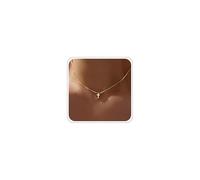 Poxtex Collana Oro 14K Piccola Croce Dainty Christian Faith Girls Tiny Cross Necklace Gift