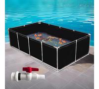 Poxvythb Piscina Fuori Terra Rettangolare,Piscina Fuori Terra Intex,Montabile E Smontabile, Facile Da Smontare E Riporre Stagionalmente/nero/2.5 * 1 * 0.9m