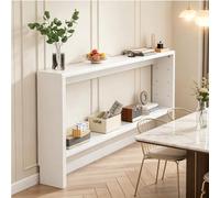 Poxvythb Tavolo Consolle Tavolino da divano, tavolino da divano con vano portaoggetti completamente aperto; per ingresso, corridoio e soggiorno, da collocare dietro il divano.150x10x69cm
