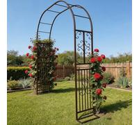 Poxvythb Traliccio per Rampicanti Arco per Rose - per Creare un Tunnel Spettacolare, con Struttura Resistente e Facile da Montare per Piante Rampicanti(L340xW40xH230cm) Bronze-B