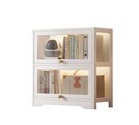 Poxvythb Vetrina Libreria Modello Auto Collezione Acrilico per Soggiorno e Camera da Letto (60x33x73cm/2 Strato/Bianco)