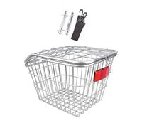 POXZSFX Elegante e resistente porta-cestino posteriore per bicicletta con coperchio, progettato per una grande capacità e una semplice installazione per ciclisti, organizzatore