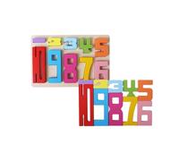 POXZSFX Giochi per bambini Blocchi di legno Giocattoli numerici,digitare+1 | divertente per l'apprendimento della matematica Incoraggiando l'immaginazione e la creatività Blocchi numerici Giocattoli