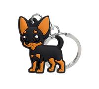 POYAMUSE Portachiavi in silicone a forma di cane - Un tributo per gli amanti dei cani - Portachiavi commemorativo cucciolo, Chihuahua, Medium