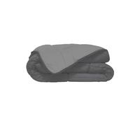 Poyet Motte Calgary Copripiumino Poliestere Acciaio/Argento, Poliestere, Acier/Argent, 260x240x1 cm