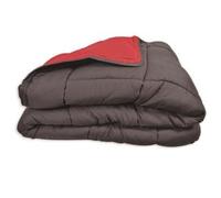 Poyet Motte Calgary Copripiumino Poliestere Grigio/Rosso, Poliestere, Grigio/Rosso, 200x140x1 cm