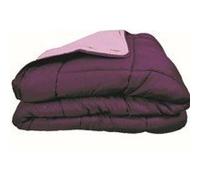 Poyet Motte Calgary Copripiumino Poliestere Prugna/Parma, Poliestere, Prune/Parme, 240x220x1 cm