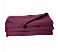 Poyet Motte POLECO - Coperta in Pile in Poliestere, 240 x 260 cm, Colore: Prugna