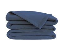 Poyet Motte poleco Coperta in Pile Poliestere Navy, Poliestere, Marine, 260 x 240 cm