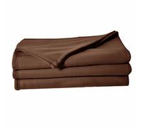 Poyet Motte poleco Copertina in Pile Poliestere Cioccolato, Poliestere, Marrone, 260 x 240 cm