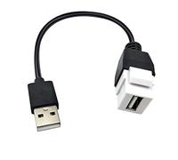 Poyiccot USB 2.0 Keystone jack, cavo USB 2.0 da A maschio a Keystone connettori m/F Pigtail keystone-to-cable prolunga per piastra a muro femmina adattatore convertitore cavo
