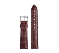 POYNMRE 18mm 20mm 22mm Cowhide Watchband Compatibile con Casio Ocean Heart EFB-670/530 EFV-600 EFS-S500 Braccialette di orologi in pelle Bracciale Nero(S brown-silver A,19mm)