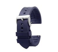 POYNMRE 23 mm 24 mm fluororubber di orologio compatibile con Casio PRW-6600 PRG-600 Strap PRW-60 PRW-30 PRW-50 PRW-70YT SPORT BRACELETTO(Blue-silver,23mm)