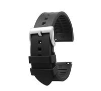 POYNMRE 23 mm 24 mm fluororubber di orologio compatibile con Casio PRW-6600 PRG-600 Strap PRW-60 PRW-30 PRW-50 PRW-70YT SPORT BRACELETTO(Black-silver,23mm)