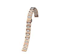 POYNMRE 6 mm 8 mm 10 mm 12 mm 14 m di orologio di dimensioni ridotte compatibili con fossili casio dw swarovski in acciaio inossidabile da donna braccialetto(4101 rosegold white,8mm-width)