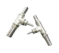 POYNMRE 8/10/12/14/16/19/20-32mm Hose Barb Riduttore Tee 3 Modi Montaggio Splitter In Acciaio Inox 304 portagomma Connettore Accoppiatore(Two ends 6mm,14mm)