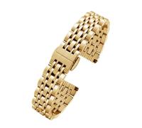 POYNMRE Bracciale da donna 12 mm 14 16 18 compatibile con cinturino Casio Armani Swarovski Cartier chiusura a farfalla in acciaio inossidabile(Golden,16mm)