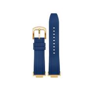 POYNMRE Cinturino for orologio a sgancio rapido compatibile con Casio GM-5600 DW5600 DW5610 GW-M5610 cinturino in silicone + adattatore in acciaio inossidabile(Blue-Gold pin,For DW-5600)