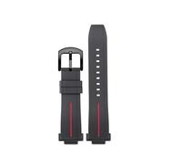 POYNMRE Cinturino for orologio a sgancio rapido compatibile con Casio GM-5600 DW5600 DW5610 GW-M5610 cinturino in silicone + adattatore in acciaio inossidabile(Black red-black pin,For DW-5600)