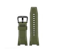 POYNMRE Cinturino for orologio compatibile con Casio GST-S100G / S110 S130L W100G W110 210B 400G 410 da polso in pelle uomo 26 * 14mm(Nylon Green black)
