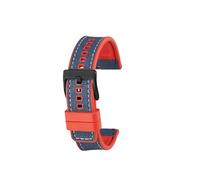 POYNMRE Cinturino for orologio con base in silicone e nylon da 20 mm, 22 24, compatibile Panerai PAM1391/1565 PAM01579 PAM01391 PAM01208 PAM02319 cinturino uomo(Blue Light Blue,24mm)