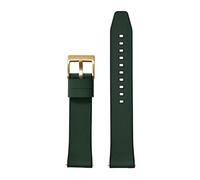 POYNMRE Cinturino for orologio con texture FKM a sgancio rapido 18-19-20-21-22-24 mm in gomma e cinturini for orologi ibridi resistenti for uomo donna(Black Green 3,18mm)