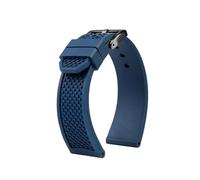 POYNMRE Cinturino for orologio da uomo in gomma fluorurata di grandi dimensioni compatibile con il cinturino in gomma Cartier calibro W7100055/WGCA0010(Blue black,24mm)