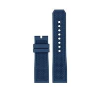 POYNMRE Cinturino for orologio da uomo in gomma fluorurata di grandi dimensioni compatibile con il cinturino in gomma Cartier calibro W7100055/WGCA0010(Blue No buckle,23mm)