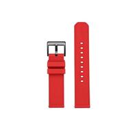 POYNMRE Cinturino for orologio in fluorogomma a sgancio rapido da uomo compatibile con Tissot Starfish T120.417 Sagitar T125 cinturino Samurai nero cinturino Armani 20mm 22mm(Red-black,20mm)
