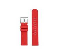 POYNMRE Cinturino for orologio in fluorogomma a sgancio rapido da uomo compatibile con Tissot Starfish T120.417 Sagitar T125 cinturino Samurai nero cinturino Armani 20mm 22mm(Red-silver,20mm)