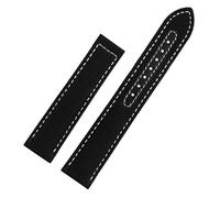 POYNMRE Cinturino for orologio in tela intrecciata da 19 mm e 20 mm compatibile con Omega Seamaster 300 AT150 in tessuto, pelle, nylon, AQUA TERRA 150, blu e nero(Black white-no BK,20mm)