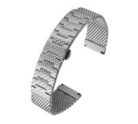 POYNMRE Cinturino in acciaio inossidabile e ceramica da 23 mm compatibile con Casio PROTREK Series PRW-30 PRW-50 PRW-60 PRW-70YT cinturino sportivo impermeabile(D Silver)
