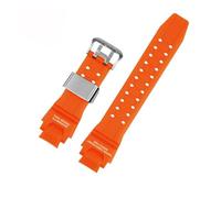 POYNMRE Cinturino in gomma compatibile con Casio GA-1000/1100 GW-A1000/1100/4000 GW-A1100 Cinturino in resina e silicone Bracciale Blu Arancione Nero(B orange-silver)